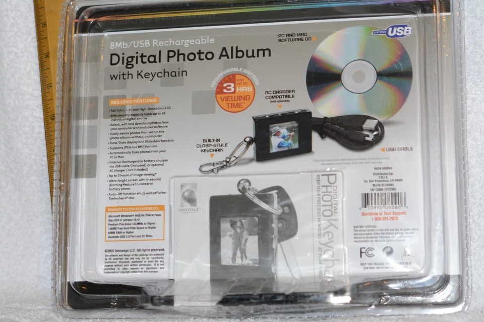 Camera. #2 Digital Photo Album w keychain - stores 60 photos/New in Package - Image 3 of 4