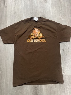 Sonic The Hedgehog Old School Sega Corp 2006 Vintage Y2K Brown Large Tshirt Rare