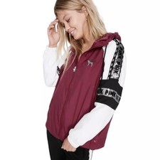 NWOT Victoria s Secret PINK Campus Anorak Jacket Women s XS - Oversize Fit