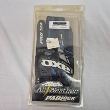 AXO Padlock All Weather Motocross Gloves Sz 8 Black 1998 VINTAGE NEW IN BOX!!!