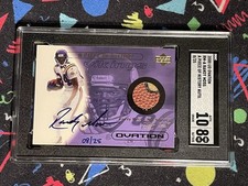 2000 Upper Deck Ovation Randy Moss Piece Of History Game Used Ball Auto /25 SGC