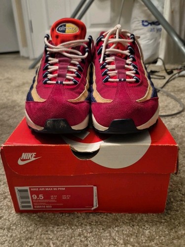 Nike Air Max 95 PRM - Red, Provence Purple, Rouge Crush, Violet Size 9.5