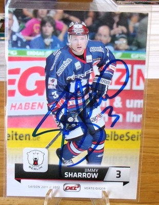 2011-12 DEL - Jimmy Sharrow - Eisbären Berlin #020 - Signiert