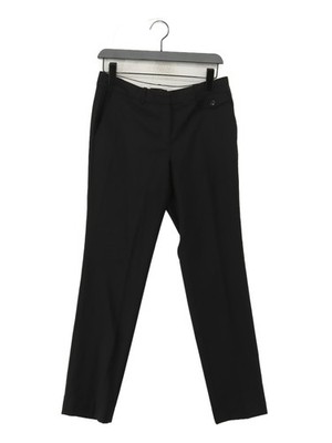 Massimo Dutti Women's Suit Trousers UK 10 Black Viscose with Acetate Dress Pants