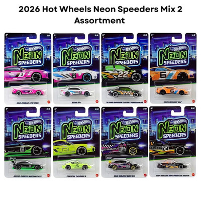 2026 Hot Wheels Neon Speeders Mix 2 Assortment HLH72 (SELECT) Option - NEW