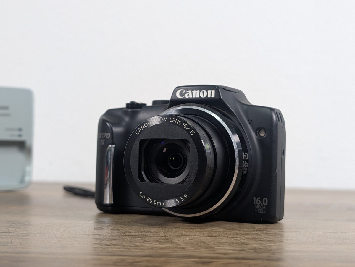 Canon PowerShot SX170 IS 16.0MP Digital Camera - Black for sale