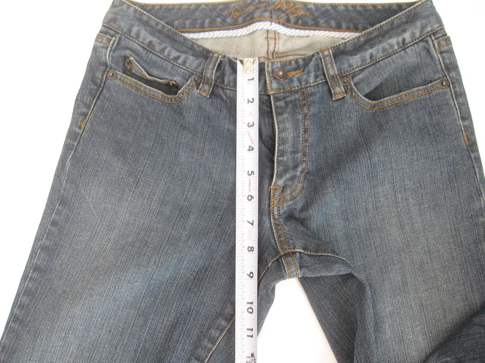 Tommy Hilfiger Low Rise Wide Leg Bootcut Denim Jeans Women Sz 4R (WP410) thumbnail 9