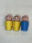Vintage-' Fisher-Price Little People' 1974 Jumbo 3.5" Figure Lot Of 3