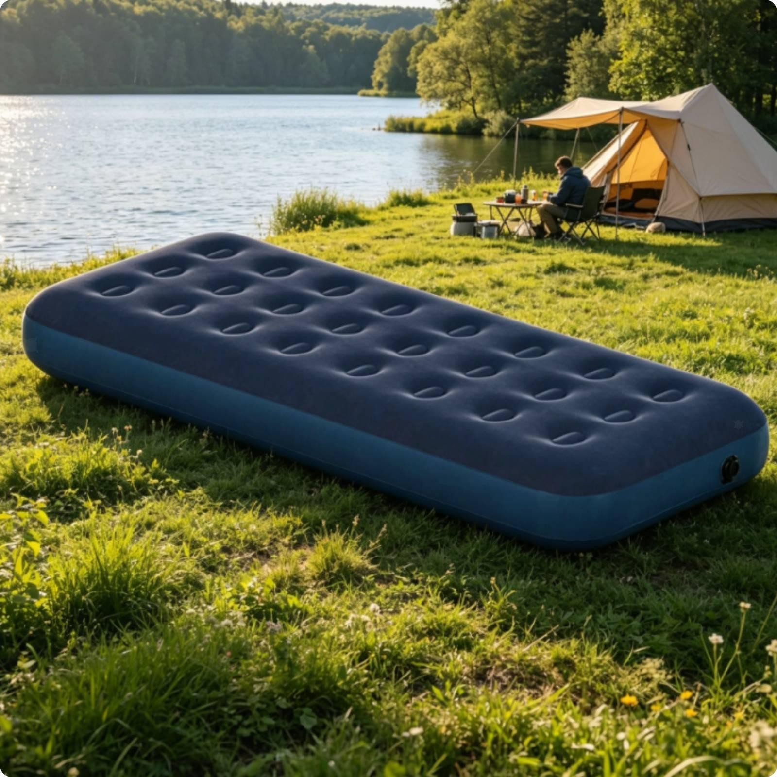 Inflatable Matting Inflatable Mattress Side Inflation Port Single Layer Air | eBay Australia