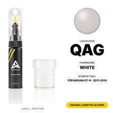Lackstift F&uuml;r Nissan GT-R QAG White Kit Profi Lack Ausbesserung Reparatur Stift