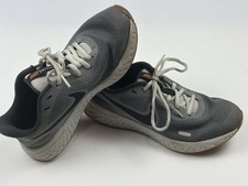 Nike Shoes Youth 4 Revolution 5 Running Sneakers Gray Athletic Logo BQ5671-008