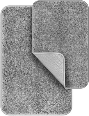 Digiroot Badezimmerteppich Set 2 teilig Badematte rutschfest waschbar