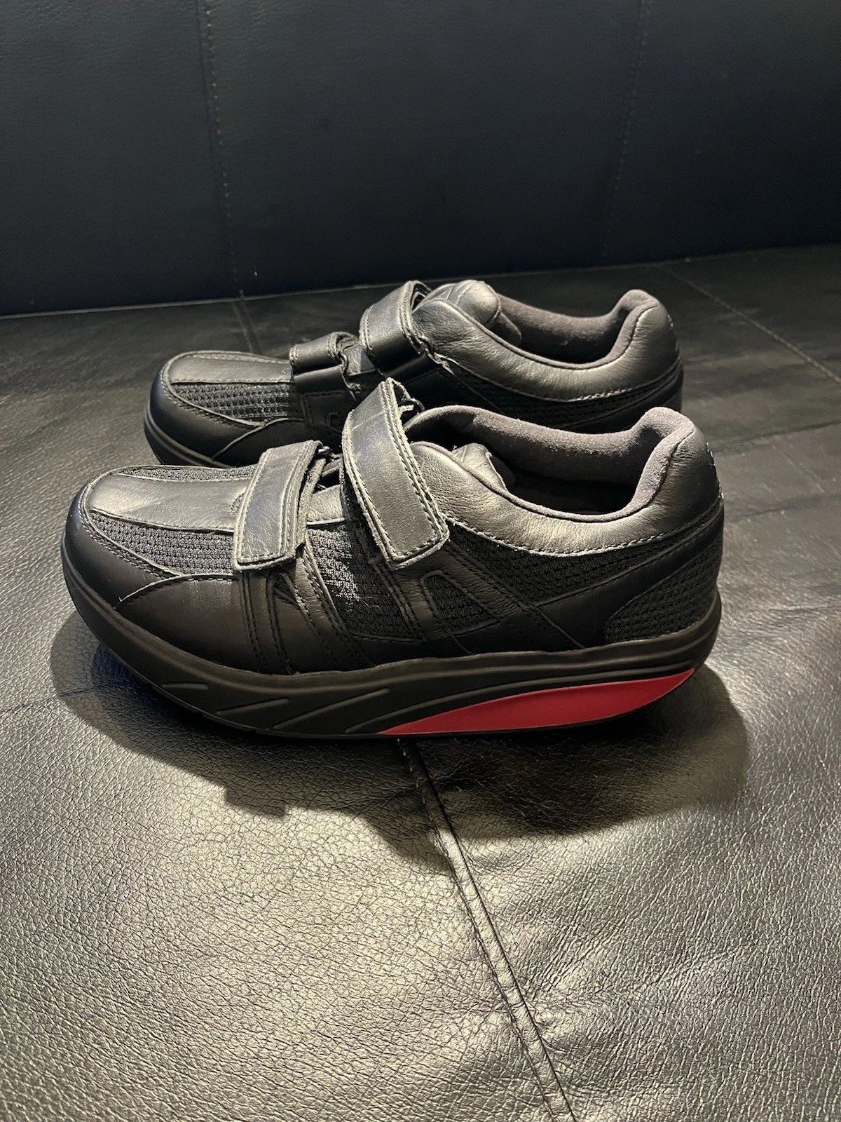 Scarpe da passeggio MBT Voi nere da donna tecnologia Masai a piedi nudi in pelle UK 3 5