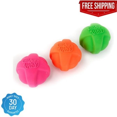 Hartz Dura Play Small Ball Dog Toy with Bacon Scent and Squeaker, 3 Pack