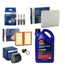 5L 5W30 OIL & ALL BOSCH FILTERS FULL SERVICE KIT FOR AUDI A1 1.0 SPORTBACK 11-18