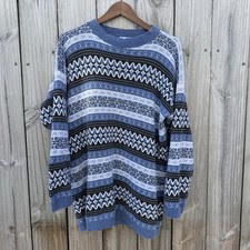 Vintage Knit Club Made In USA Crewneck Sweater Medium Unisex 80’s 90’s Style