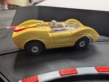 1960s AURORA T JET HO SLOT CAR McLAREN ELVA YELLOW BEAUTIFUL Thunderjet Vintage
