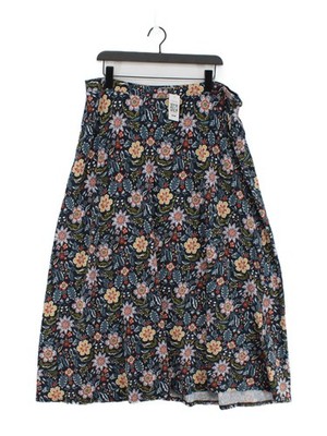 SEASALT CORNWALL Women's Maxi Skirt UK 20 Blue Cotton with Elastane Maxi