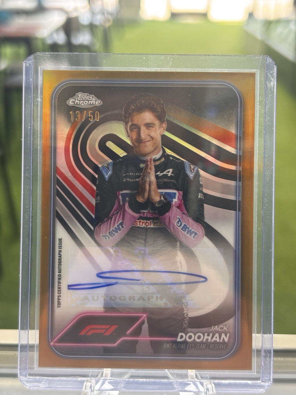 2024 Topps Chrome F1 Rookie Autograph Gold Refractor Jack Doohan CAC-DOO /50