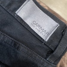NWOT CarMar LF Women's 27 Black High Rise Jeans 31 Length Made In The USA Mint