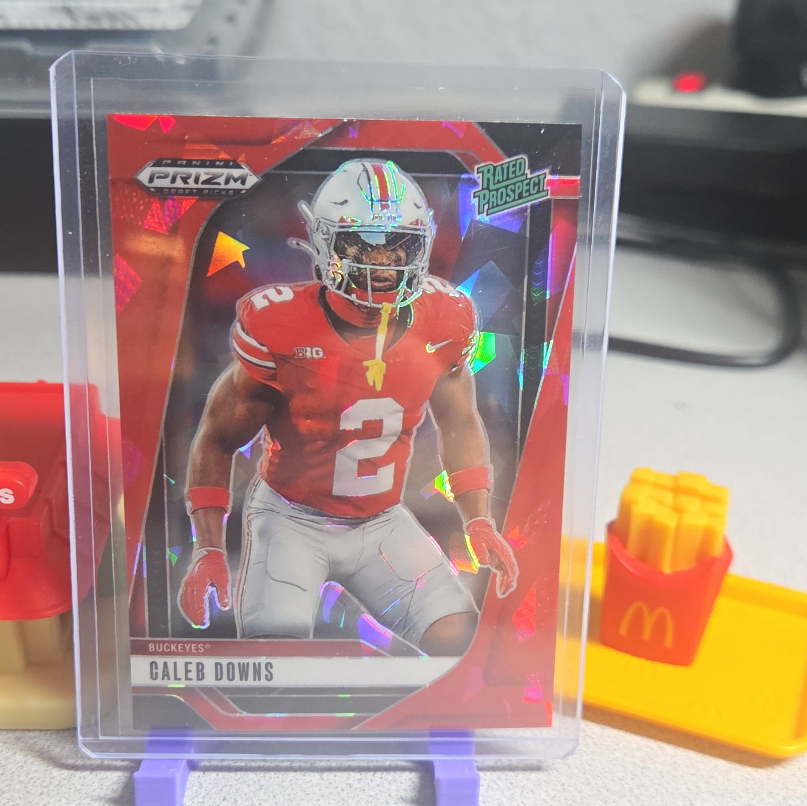 Panini Prizm Draft Picks 2025 Caleb Downs Rated Prospect Red Ice #159 RC