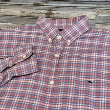 Vineyard Vines Slim Fit Tucker Men's L Button Down Long Sleeve Cotton Linen