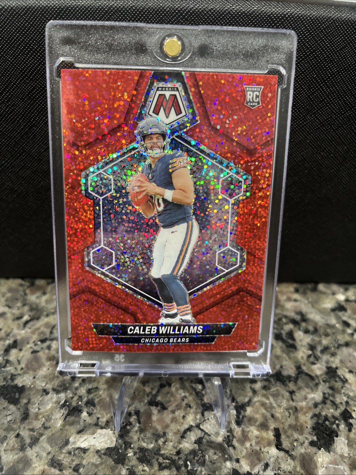 2024 Panini Mosaic - Rookies Caleb Williams #301 Red Sparkle Prizm (RC)