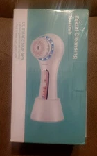 Facial Cleansing Brush Red & Blue LED Light Skin Care Device Rechargeable