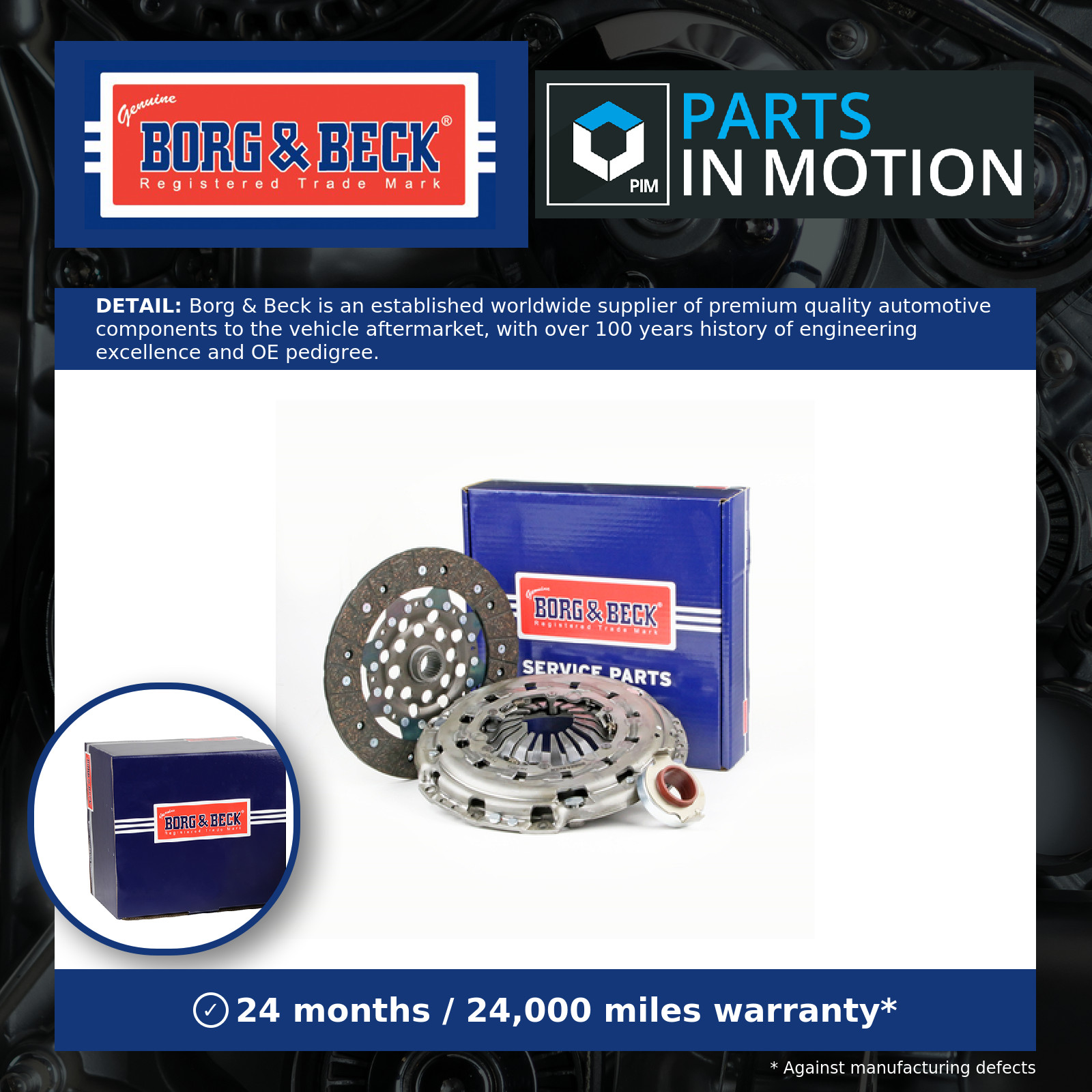 Clutch Kit HK2854 Borg & Beck Genuine Top Quality Guaranteed New