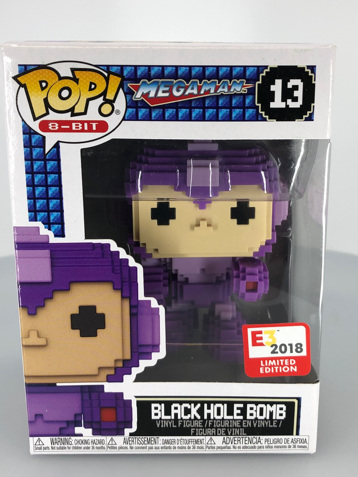 Funko Pop! 8-Bit Mega Man Black Hole Bomb #13 Gamestop Exclusive Damaged Box