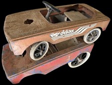 2 x Vintage Kids Metal Pedal Car -  For Restoration. 