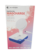 Hyper - HyperDrive Flex MagCharge 5 Port USB-C Hub with Phone Charger - Blue ,NE