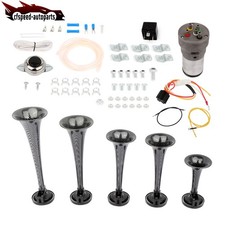 For Car Truck Train Dixieland Musical Horn Air Horn Gray Plastic 5 Trumpet For Car Truck Train Dixieland Musical Horn Air Horn Gray Plastic 5 Trumpet