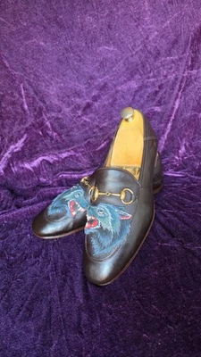Herren Mokasins " Gucci " Gr. 42,5 / 43 ( 8 ) Dunkel Braun Sehr gut - Bild 1 von 4