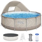 Bestway Steel Pro Max 13'x42" Above Ground Pool Set w/Canopy & Ladder(For Parts)