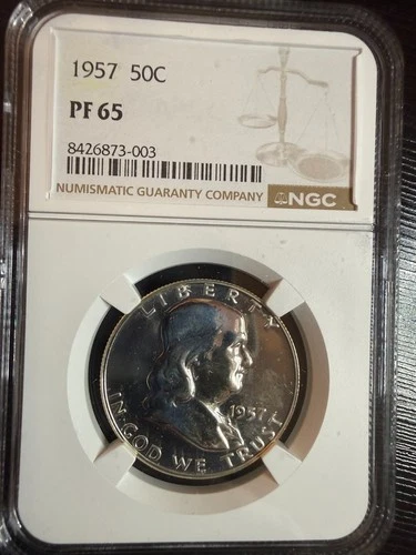 1957 Franklin Half Dollar 50C NGC PF66 Proof Silver
