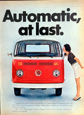 Volkswagen Bus Station Wagon Original 1973 Vintage Print Ad Wall Art