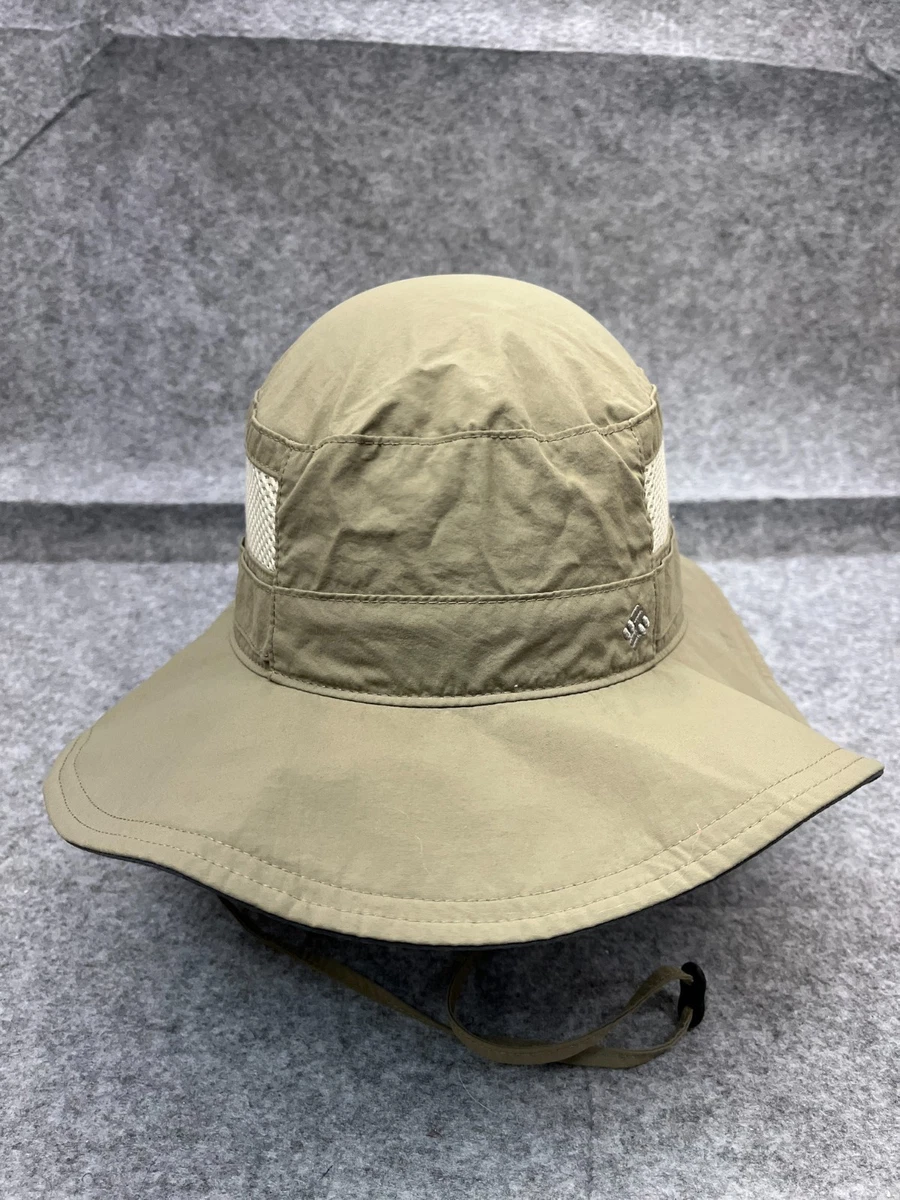 Vintage COLUMBIA Bucket Sun Garden Floppy Hat MEDIUM Made in USA Beige Fishing COLUMBIA Sportswear Company Made In USA Omni Tech Bucket Hat  main image 3