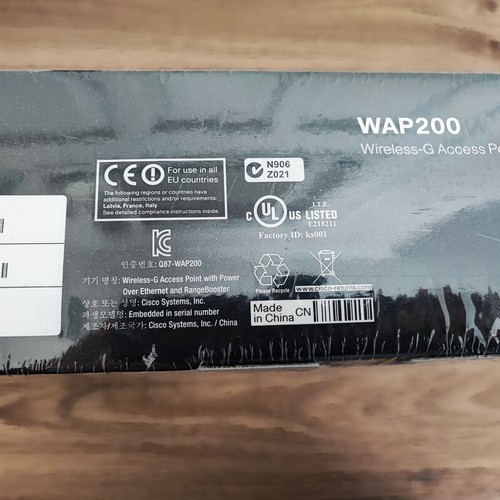 BNIB CISCO WIRELESS-G ACCESS POINT POWER OVER ETHERNET RANGE BOOSTER WAP200-UK - Afbeelding 8 van 16