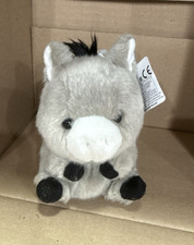 Aurora Cute Soft BRAY Gray Donkey Mule Beanbag Plush Stuffed Animal Toy 5" EUC