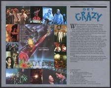 GET CRAZY - Original 1983 Studio Trade AD / Promo - Malcolm McDowell -  Lee Ving