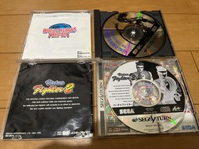 SEGA Saturn Console White Color & Controller with games Japan 0104