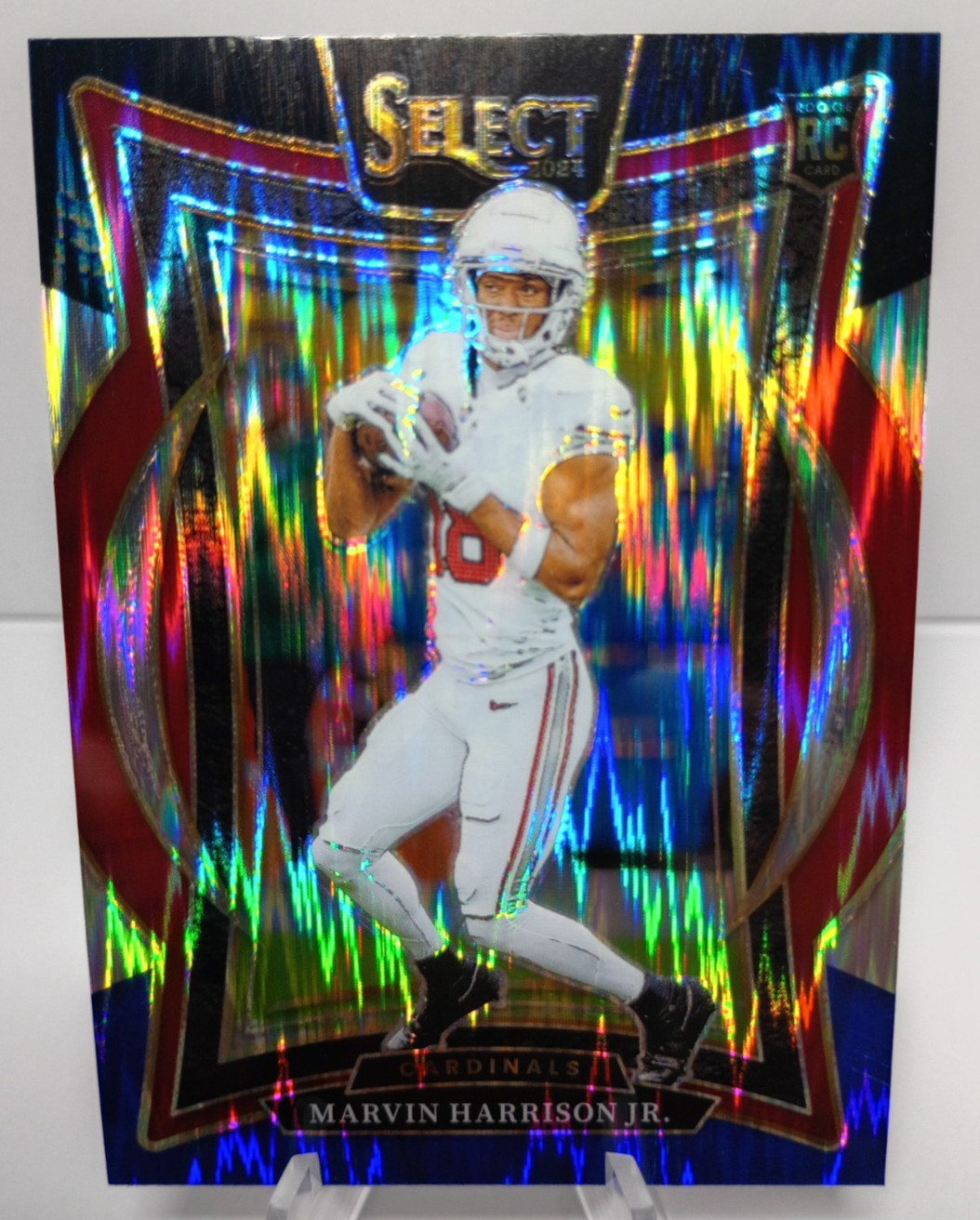 2024 Panini Select Black & Blue Shock Prizm Marvin Harrison Jr. #28 RC Cardinals