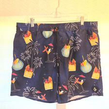 Volcom Men's Surf Swim Shorts Size XL Tropical Drinks Pattern