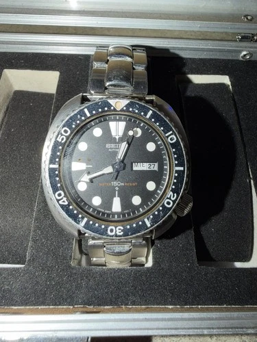 Vintage Seiko 6309-7040 "Turtle" diver's watch with stainless band