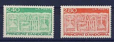STAMP / TIMBRE ANDORRE NEUF** N° 436 ET 437 ECU PRIMITIF