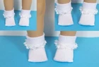 3 Pairs WHITE Lace Socks: Doll Clothes For American Girl 18" (Debs)