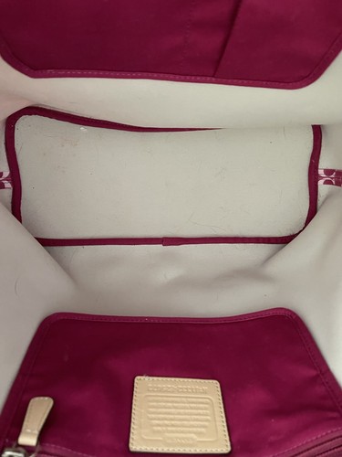 Coach Peyton Park Dream C Large Tote Pink with Light Beige Trim F25673 MINT - Picture 5 of 11