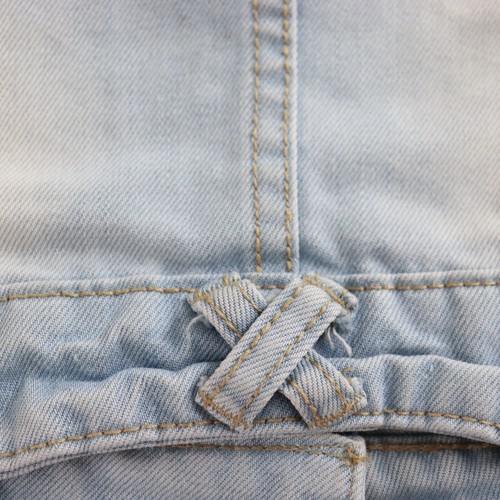 Just Jeans Womens Y2K Denim Jacket Size 10 Light Wash Fade Braid - Picture 15 of 16