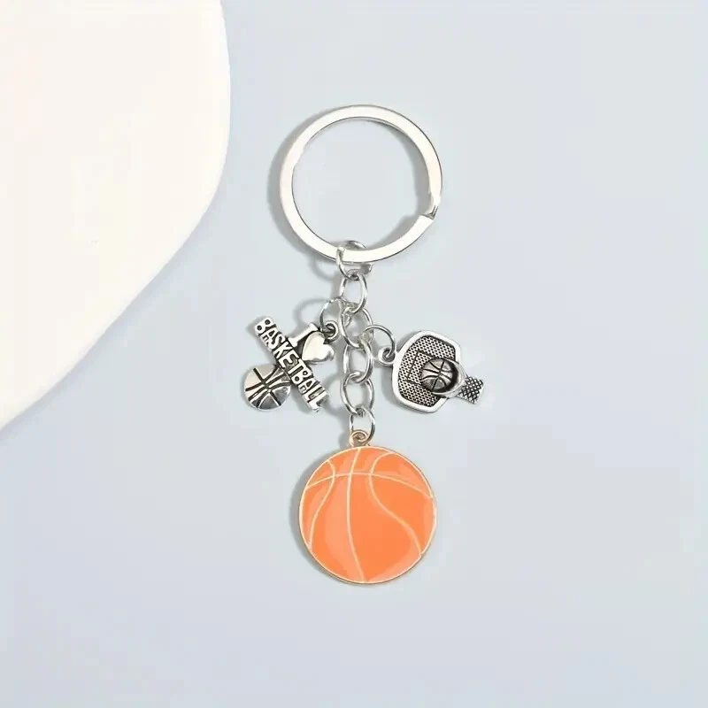 Llavero Esmalte Baloncesto Deportes Metal Llavero Cartera Bolso Mochila Coche Dije Foto 2 de 4